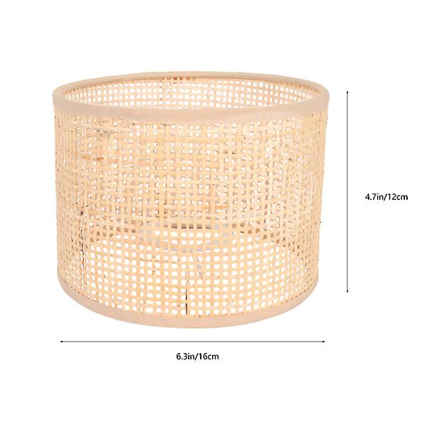 Rattan Woven Lampshade Rattan Hand Woven Lamp Cover Rattan Lamp Protective Cover