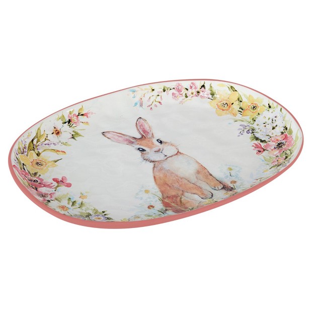 Easter Garden Oval Serving Platter Certified International