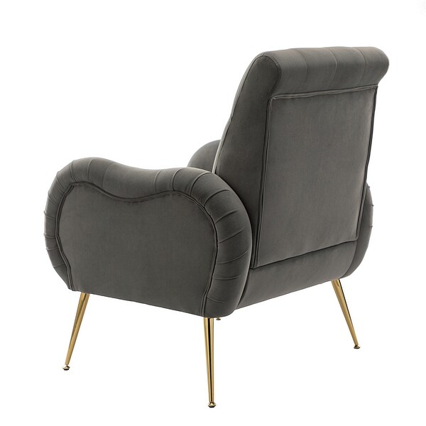 Calymne Modern Upholstered Armchair with Button-tufted Back by HULALA HOME