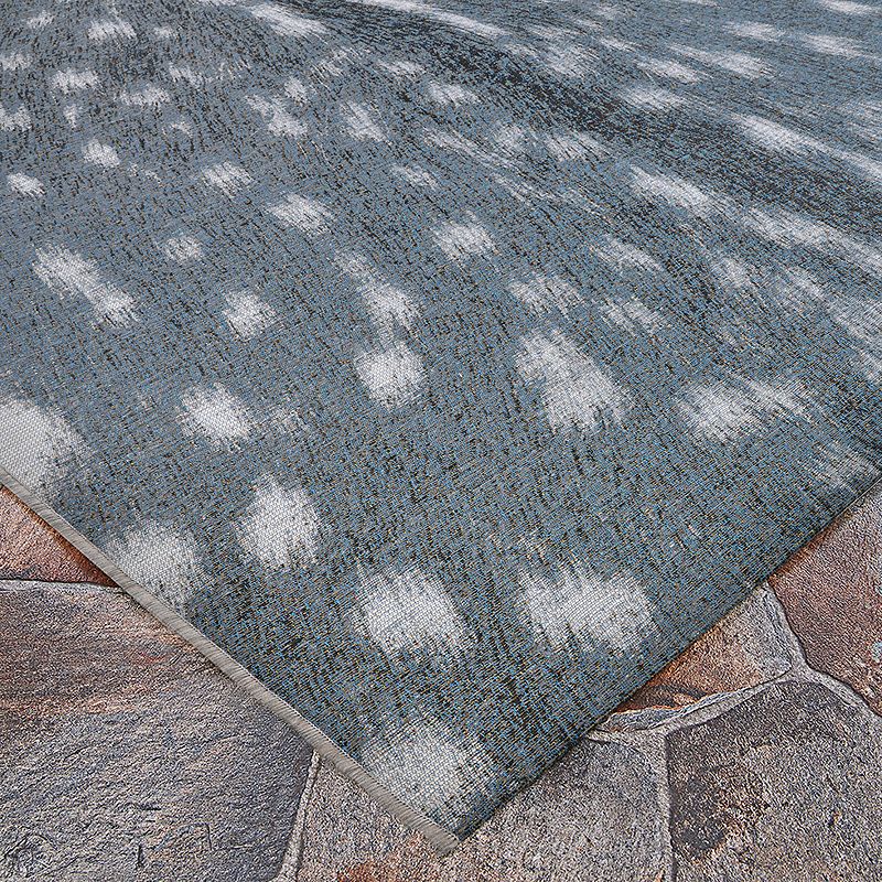 Couristan Dolce Hyena Denim-Silver Indoor Outdoor Area Rug