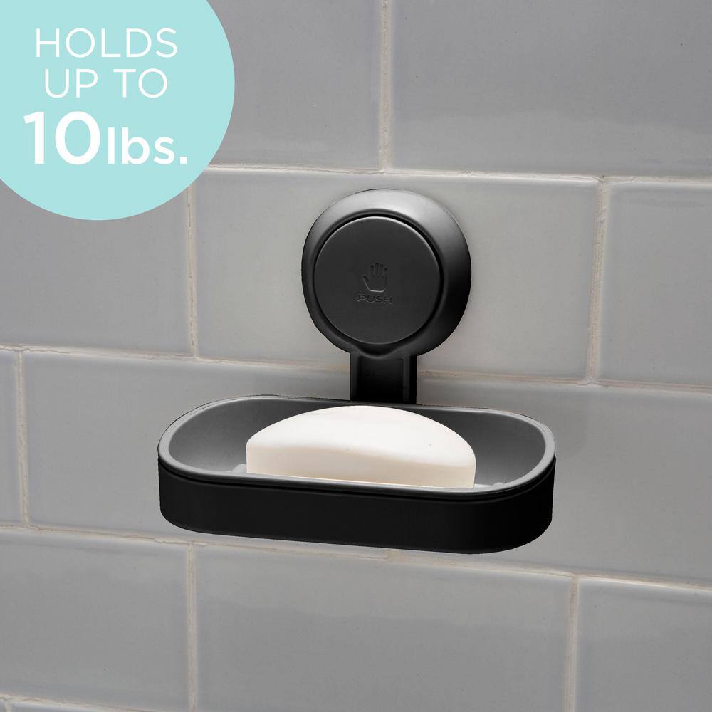 Bath Bliss Gel Suction Soap Dish in Matte black 26753-MATTEBLACK