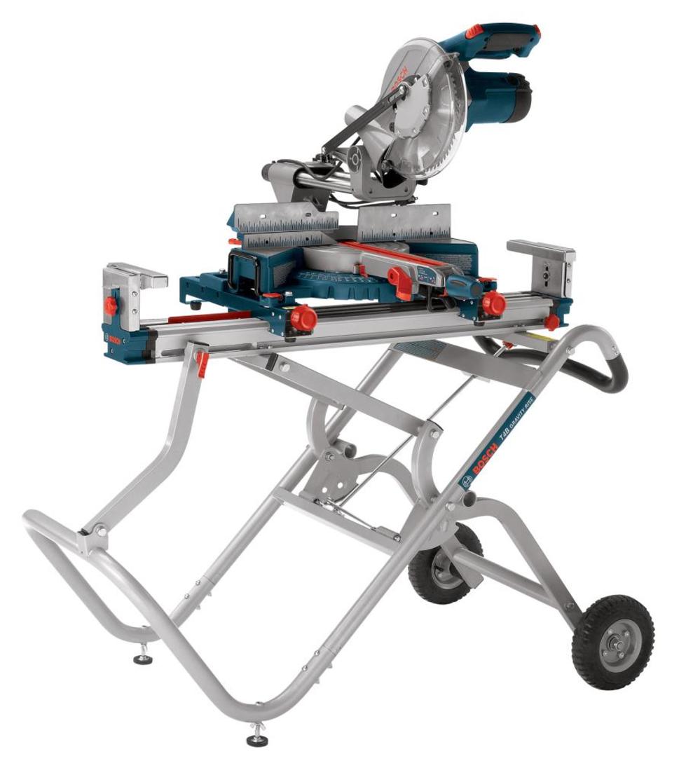 Gravity-Rise Miter Saw Stand with Wheels