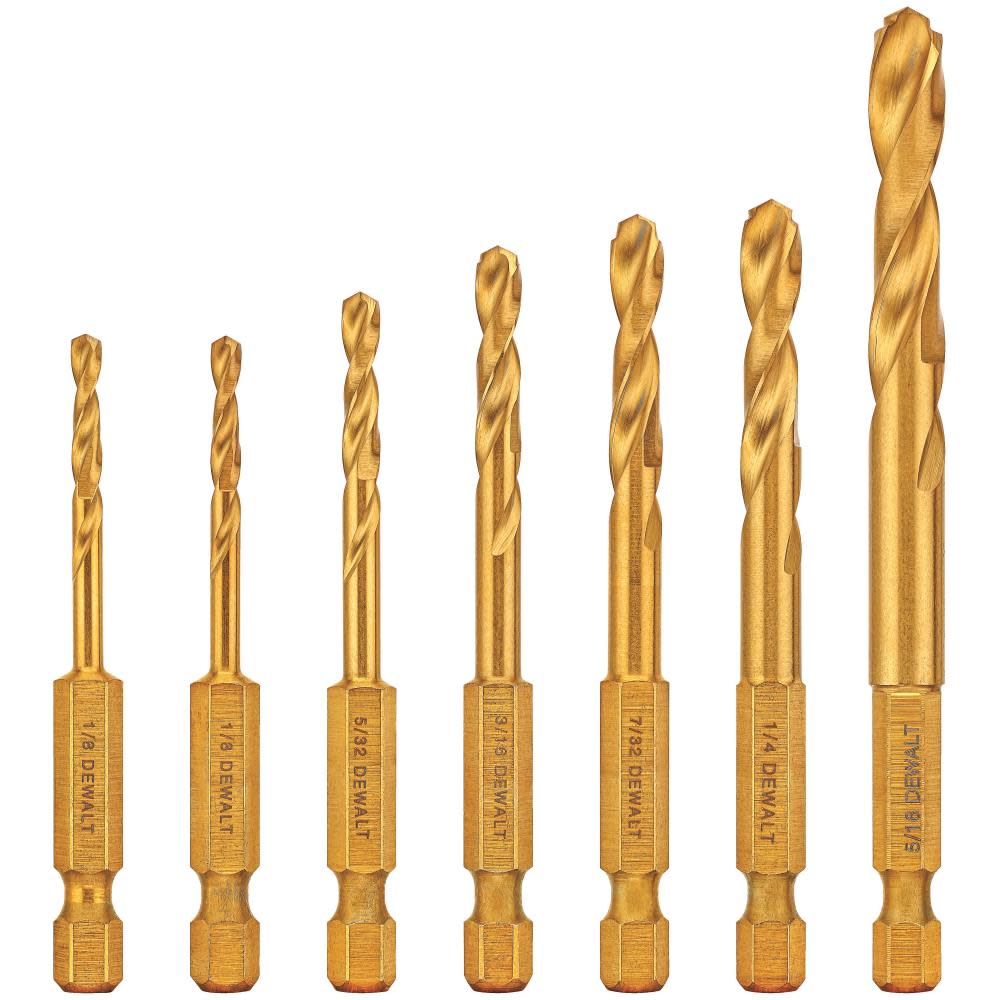 DEWALT Impact Ready Titanium Nitride Coating Drill Set 7pc