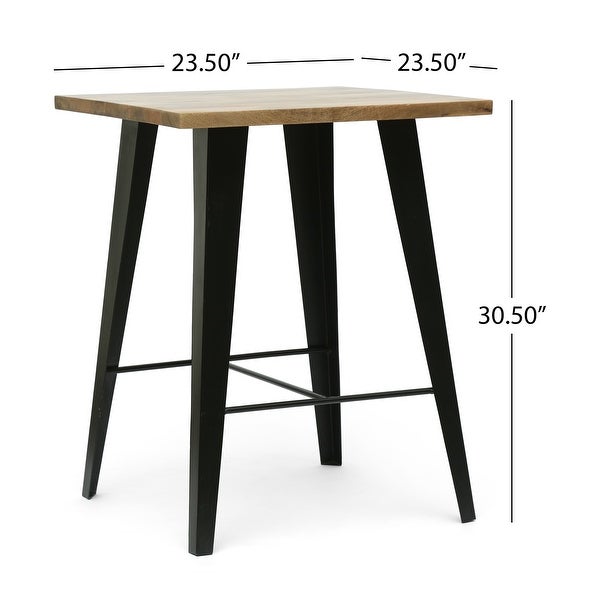 Leesburg Handcrafted Modern Industrial Mango Wood Oversized Side Table by Christopher Knight Home