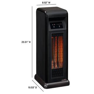 Twin Star Home Duraflame 23.01 in. 1500-Watt Electric Infrared Quartz Tower Heater with Remote 5HM9100-O560