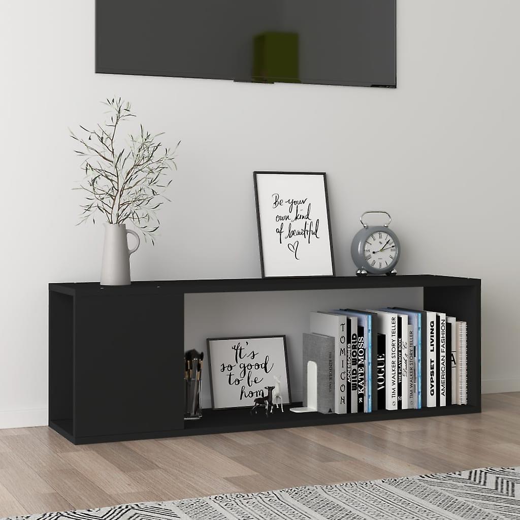 Tv Cabinet Black 100x24x32 Cm Engineered Wood