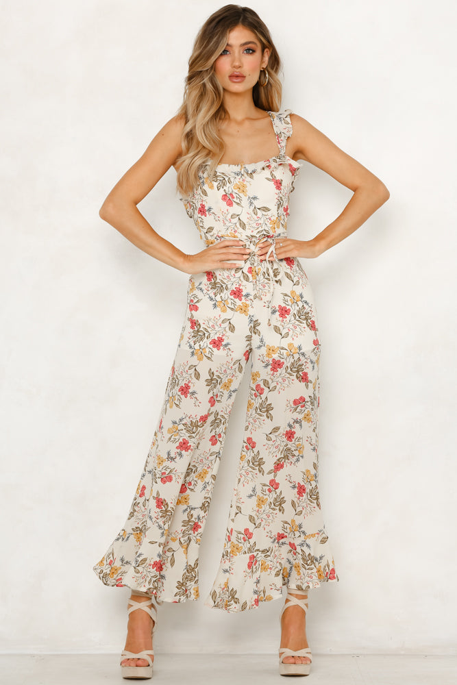 Love Lies Jumpsuit Beige