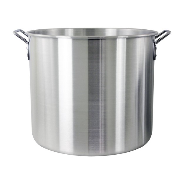 3pc 60qt Stock Aluminum Pot amp Basket Silver