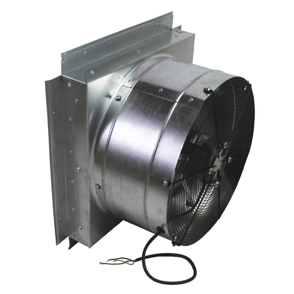 Maxx Air 18 in Heavy Duty Exhaust Fan with Automatic Shutter in Mill