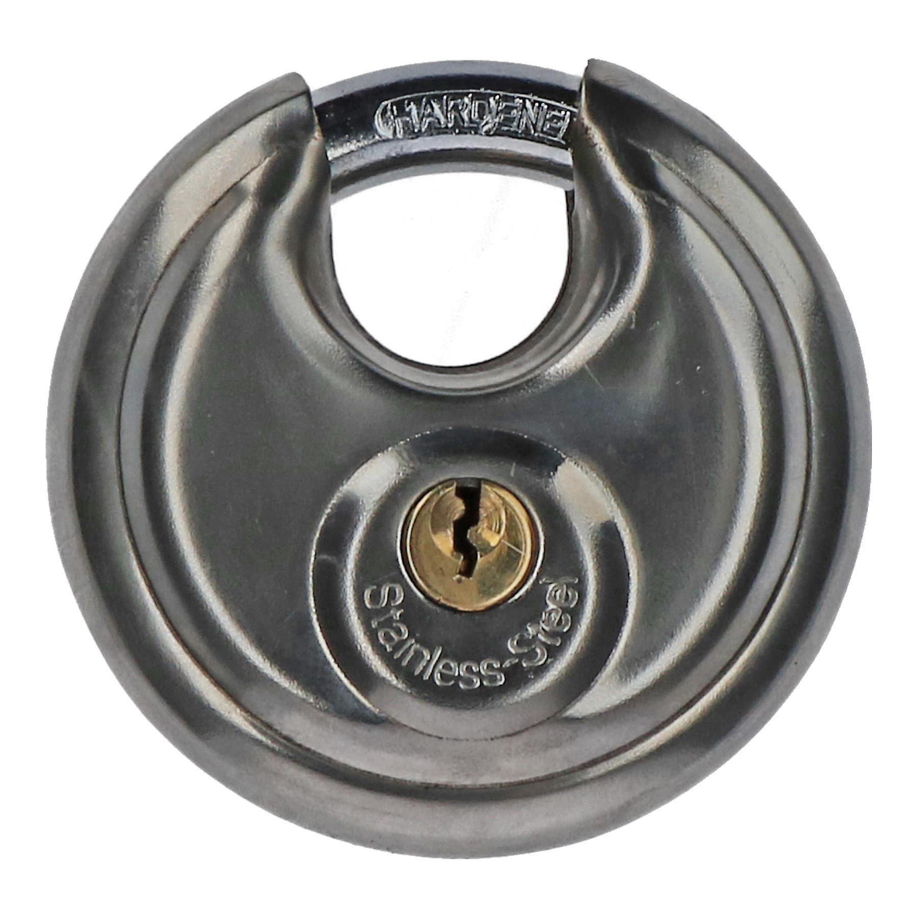 70mm Disc Padlock Security Shed Gate Lock Round Circle Steel Brass Lock