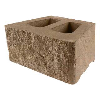 Pavestone Regal Stone Pro Rock Face 6 in. H x 12 in. L x 15.53 in. W Adobe Blend Concrete Retaining Wall Block 82177