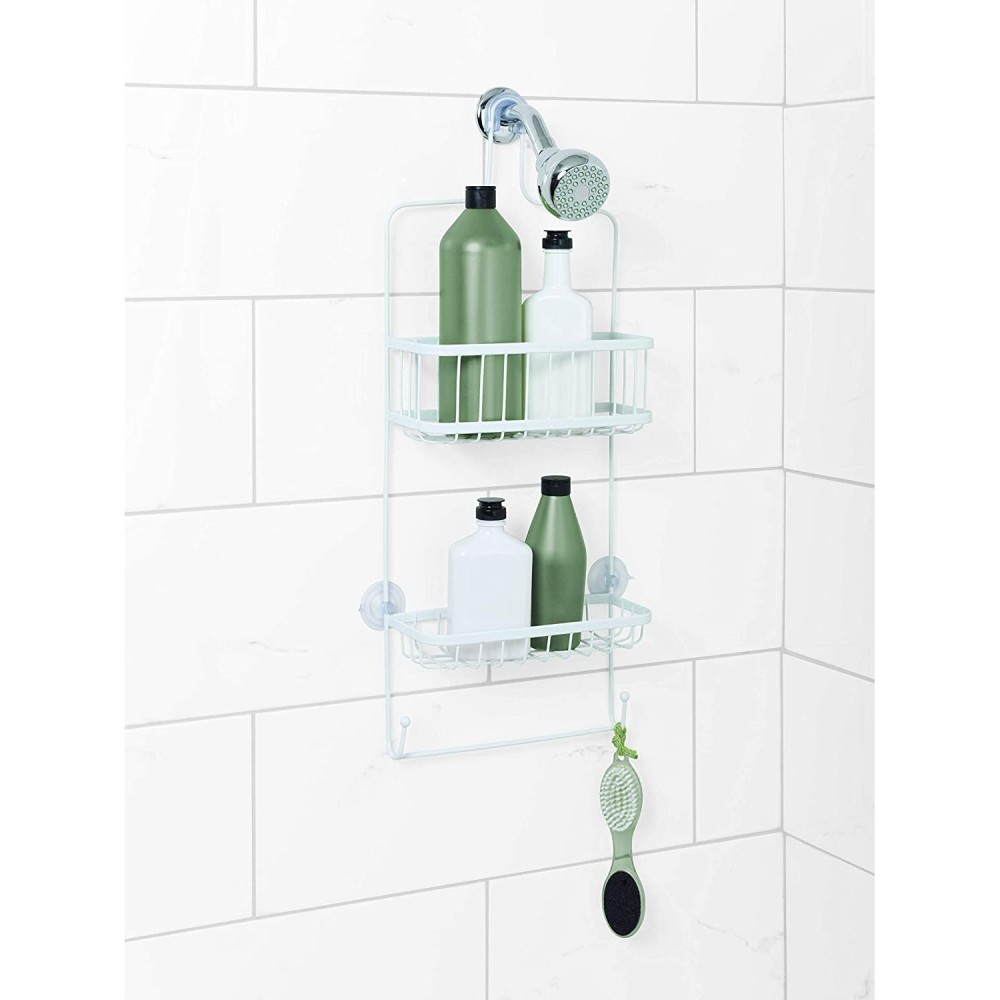 Zenith Over the Showerhead Caddy White Steel Premium