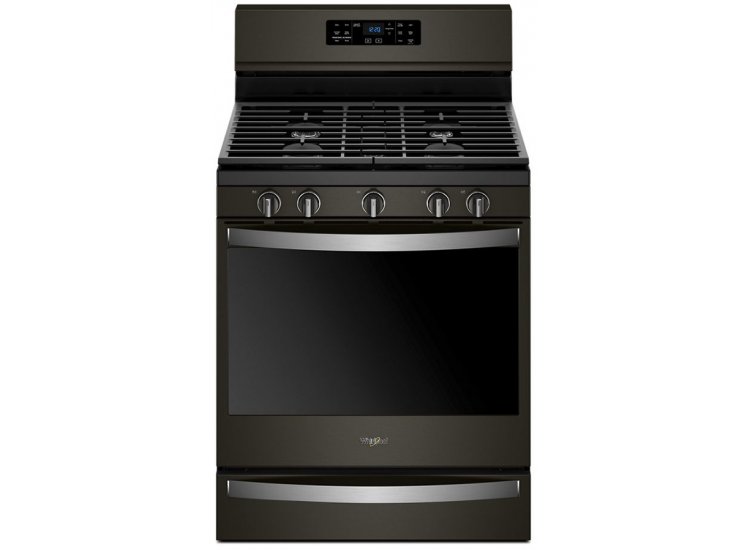 Whirlpool 5.8 Cu. Ft. Fingerprint Resistant Black Stainless Steel Freestanding Gas Range With Frozen Bake Technology