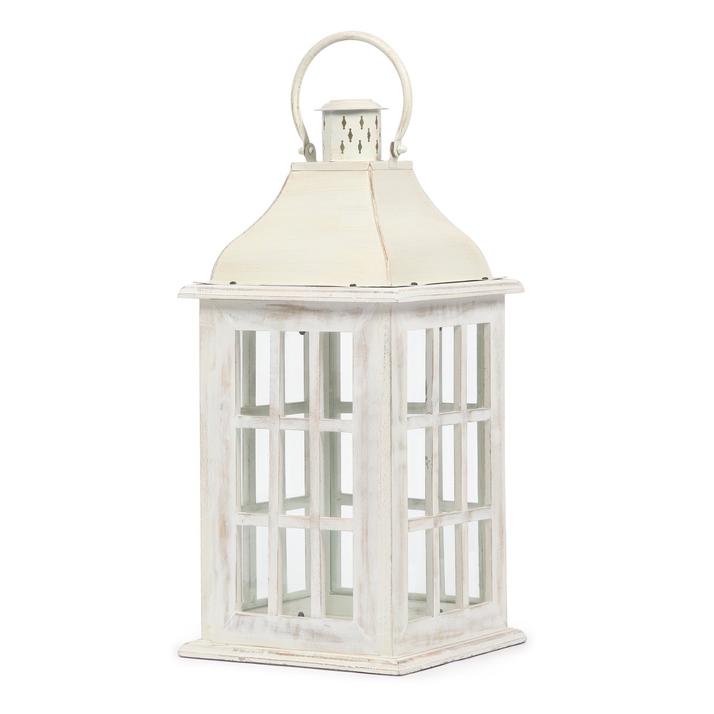 Reigle Coastal Handcrafted Mango Wood Decorative Lantern