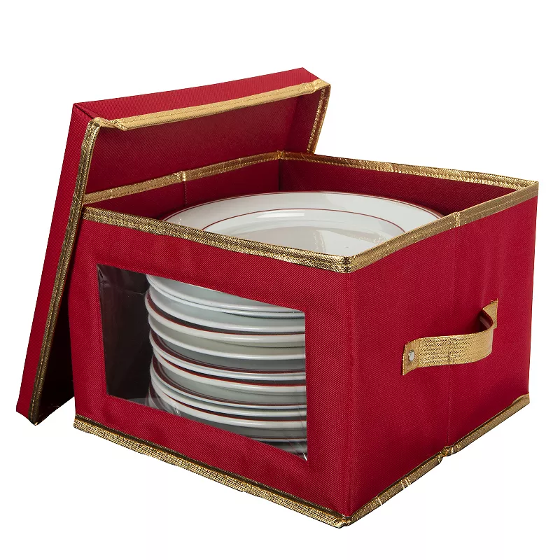 Simplify Holiday Dinner Plate Dinnerware Storage Box