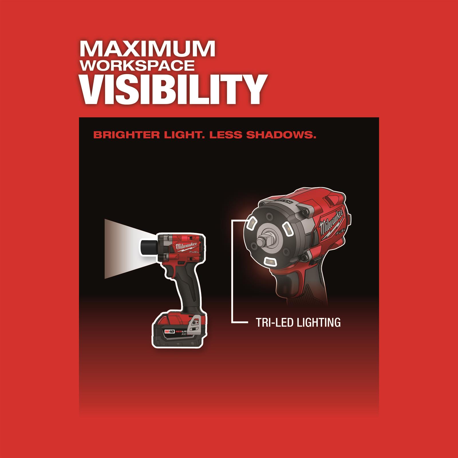 Milwaukee Tool 2854-20 Milwaukee M18 FUEL 3/8 in. Compact Impact Wrenches with Friction Ring