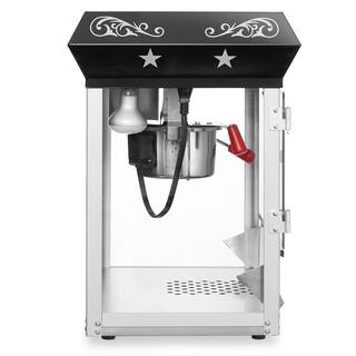 Olde Midway 640 W 6 oz. Black Bar Style Popcorn Machine CON-POP-600-BLK