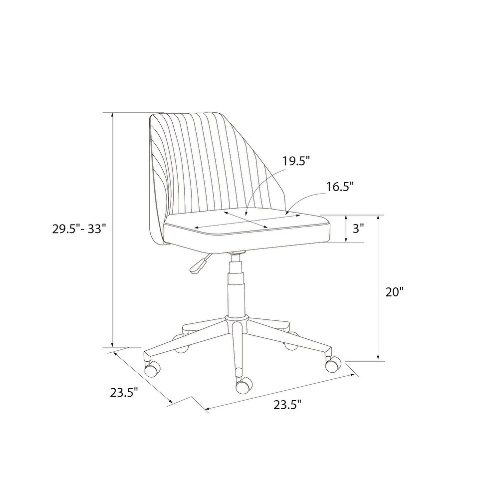 The Novogratz Brittany Office Chair with Casters