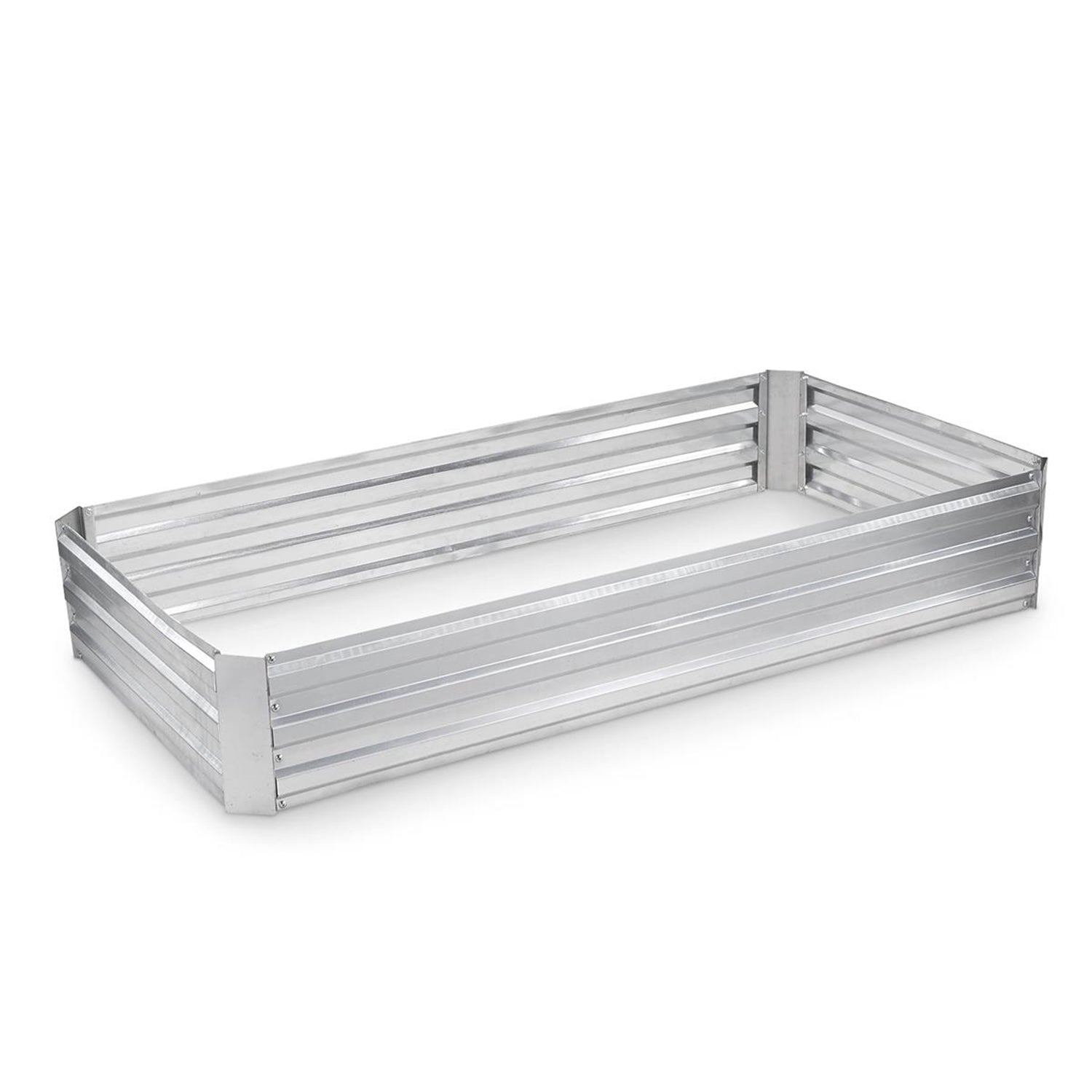 CASTLECREEK Large Galvanized Steel Raised Garden Bed Planter Box, Outdoor Flowers, Herbs, Vegetable Planting Boxes, 72