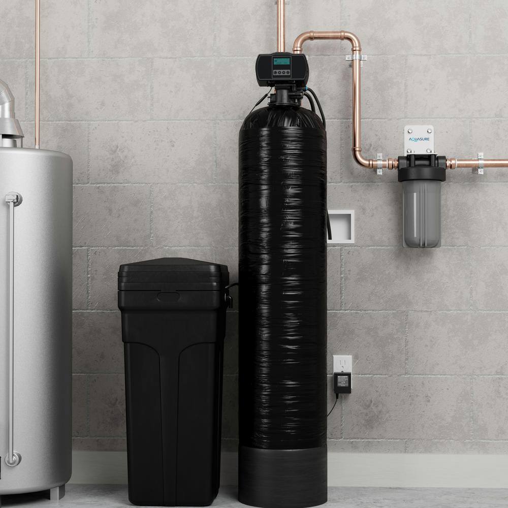 AQUASURE Harmony 48000 Grain Fine Mesh Water Softener with Pleated Sediment Pre-Filter AS-HS48FMP