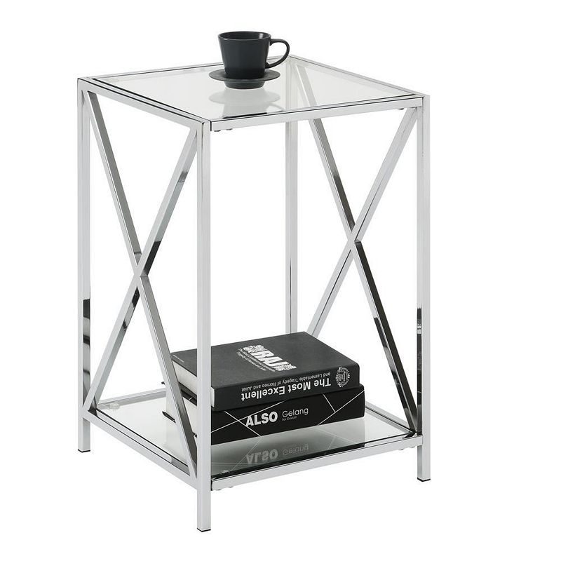 Convenience Concepts Oxford Chrome End Table