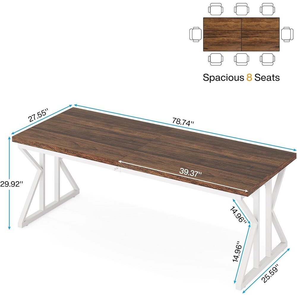 70.8 Inch Executive Desk  Large Computer Office Desk Workstation