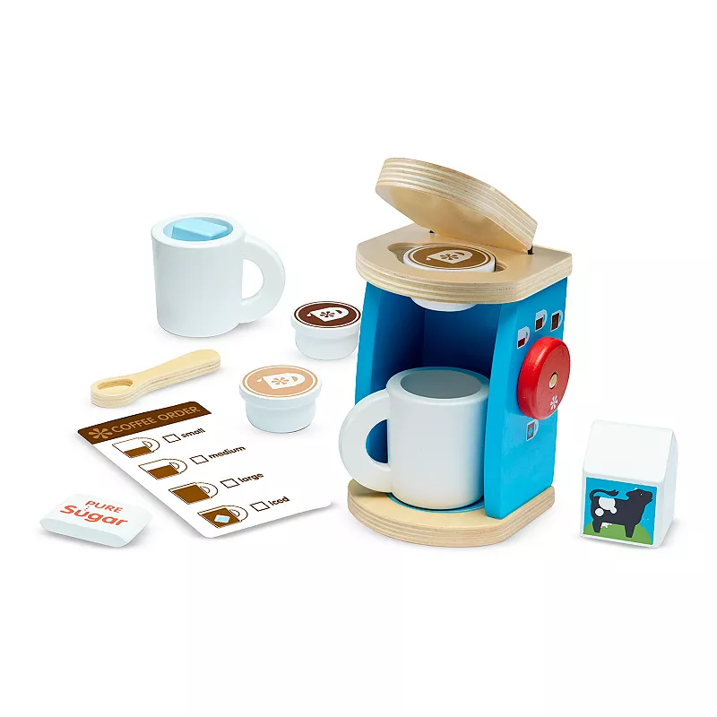 Melissa and Doug Wooden Brew and Serve Coffee Set