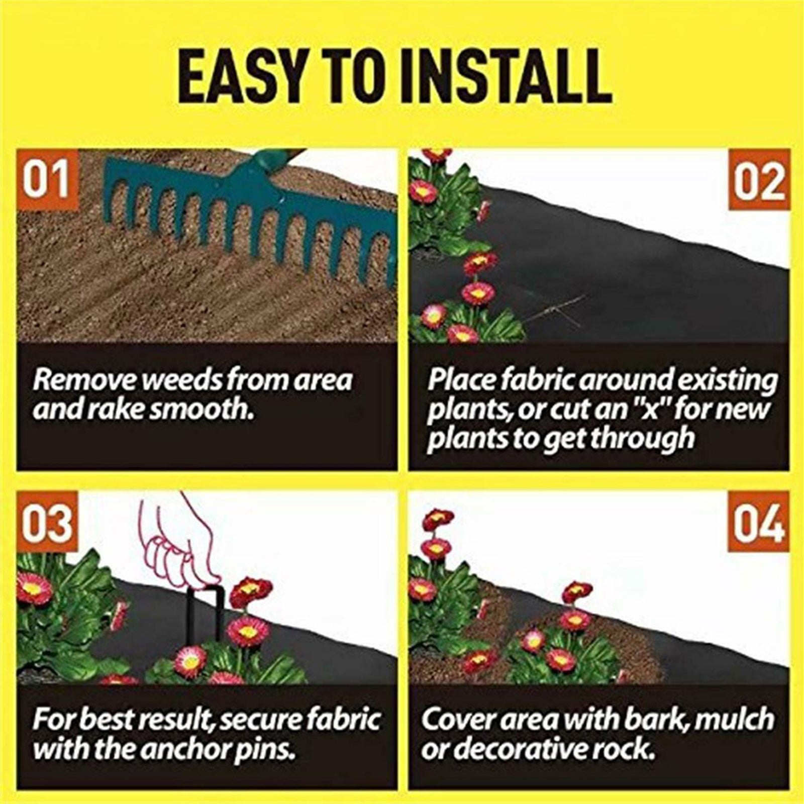 Weed Control Fabric Ground Cover Degradable Film Non Woven Weeding Cloth Black Landscape Mat Heavy Duty Garden Supplies