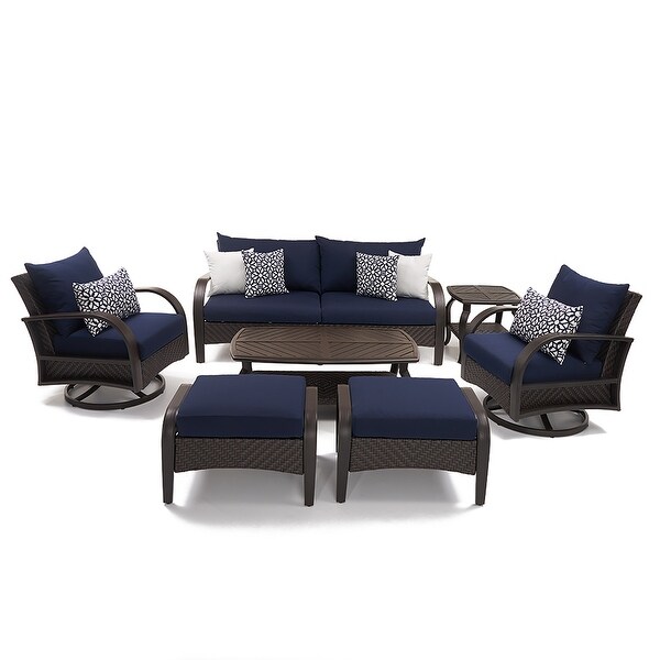 Barcelo 7 Piece Sunbrella Outdoor Patio Motion Club Seating Set