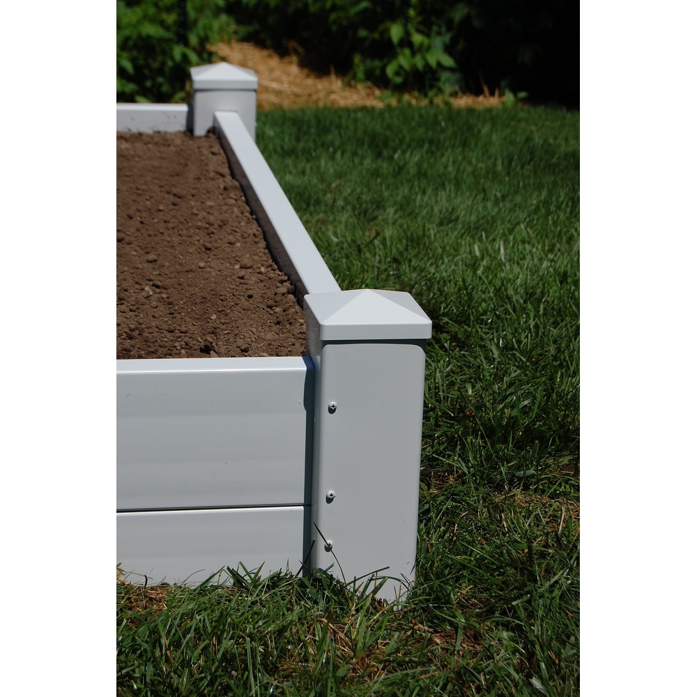 DuraTrel 4' x 8' White Vinyl Raised Garden Bed