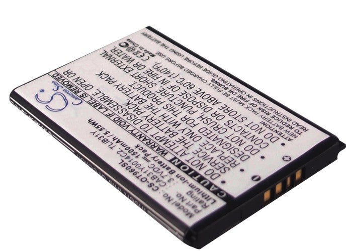 Alcatel AUTHORITY One Touch 955 One Touch 1500mAh Replacement Battery BatteryClerkcom Mobile Phone