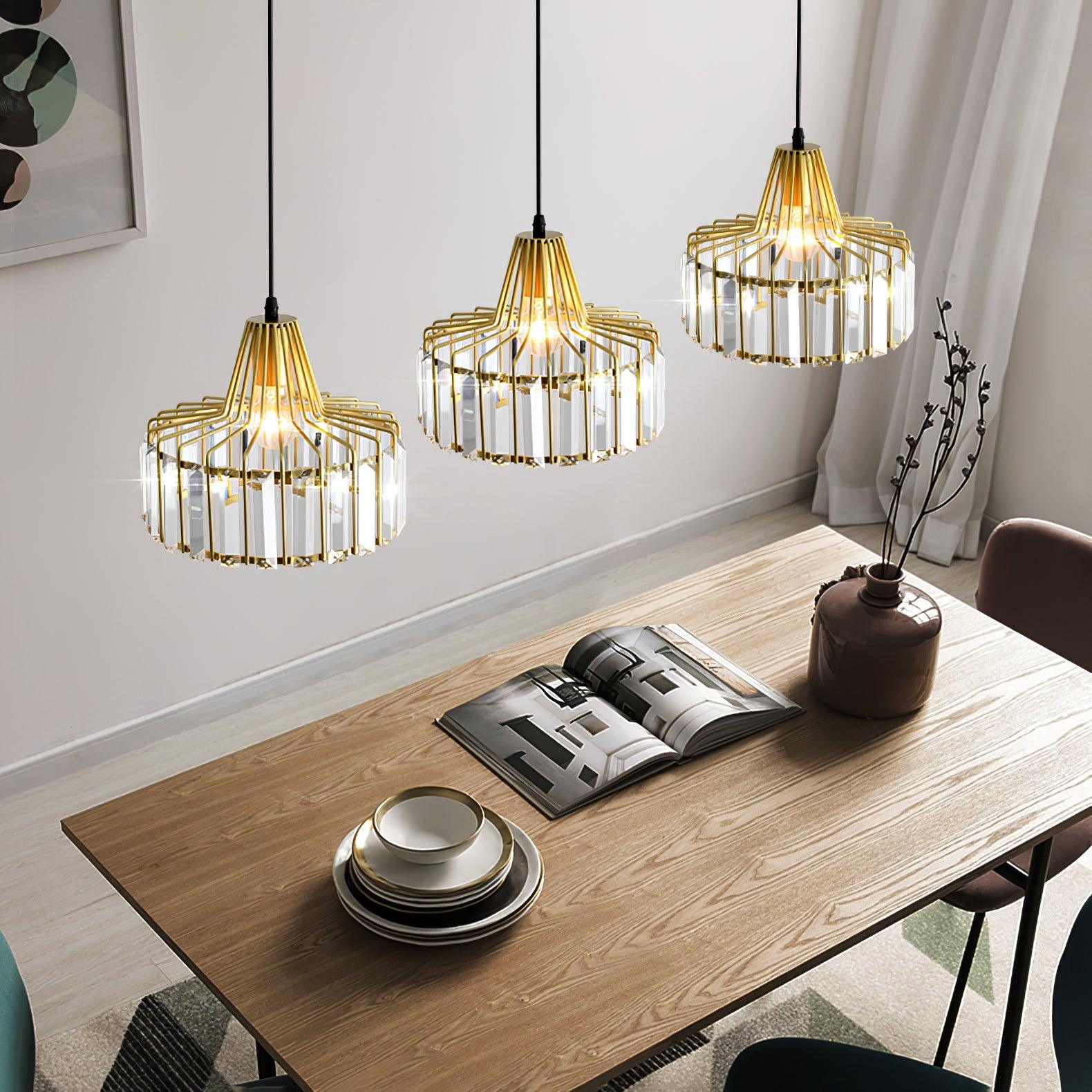 Crystal Drum Pendant Lamp