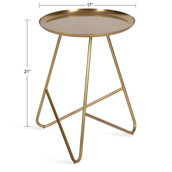 Kate and Laurel Birgit Metal Side Table - 16x16x21