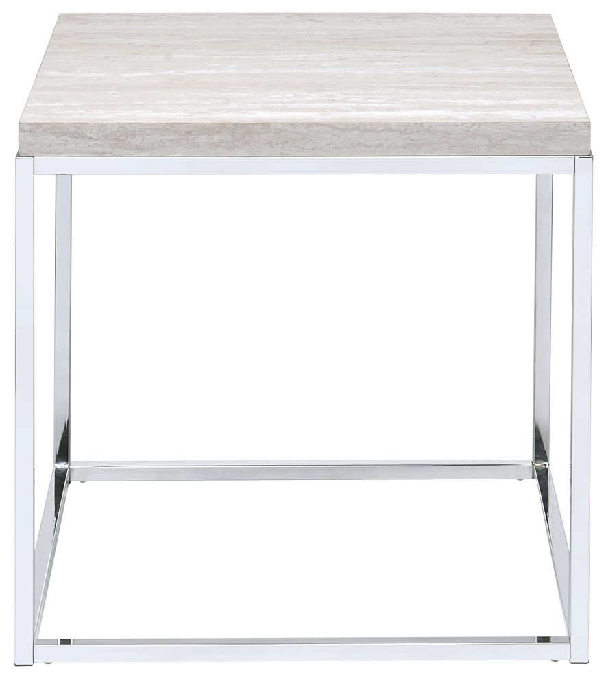 ACME Snyder End Table  Chrome   Contemporary   Side Tables And End Tables   by Acme Furniture  Houzz