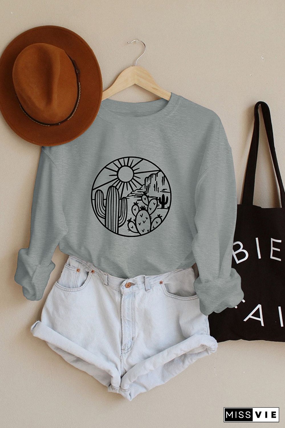 Desert Shirt, Cactus Plants Sweatshirt