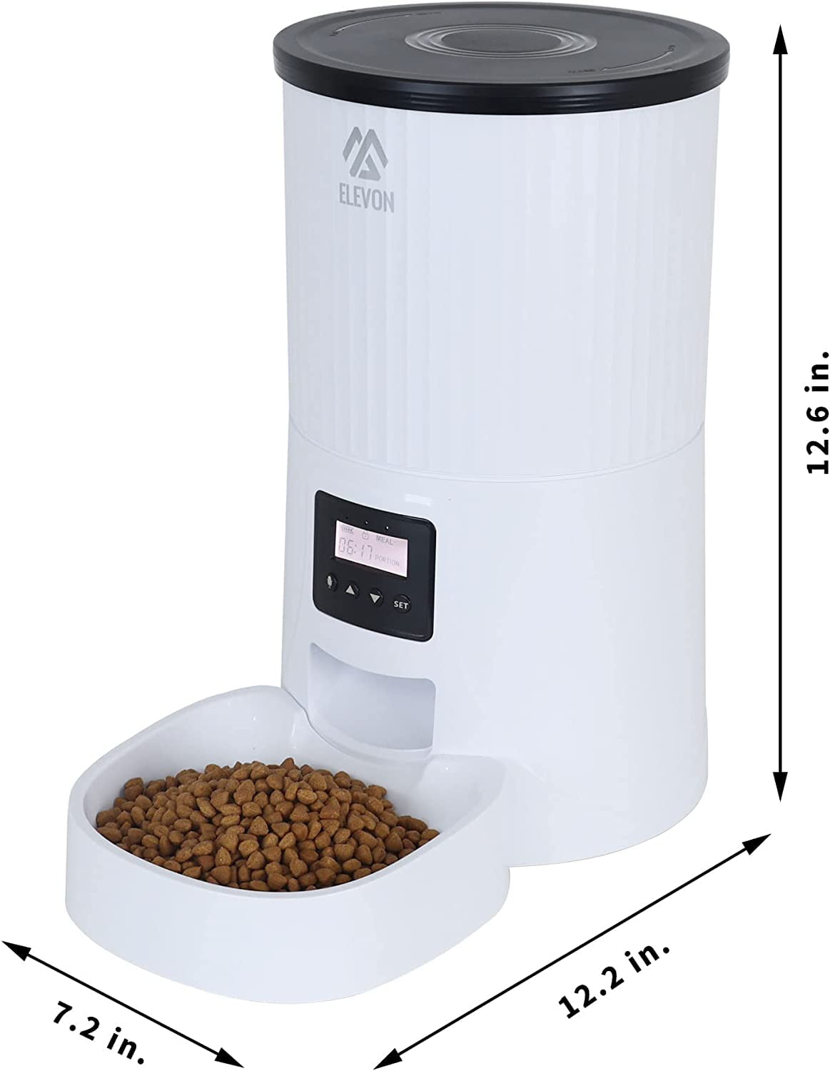 BalanceFrom 4L 1.05 Gallon Automatic Pet Feeder Food Dispenser， Auto Dog Food Dispenser， Voice Recorder and Programmable Timed Cat Feeder