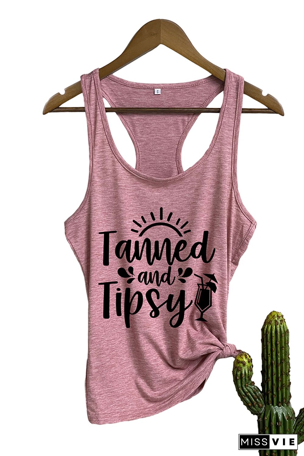 Tanned And Tipsy Sleeveless Tank Top Wholesale