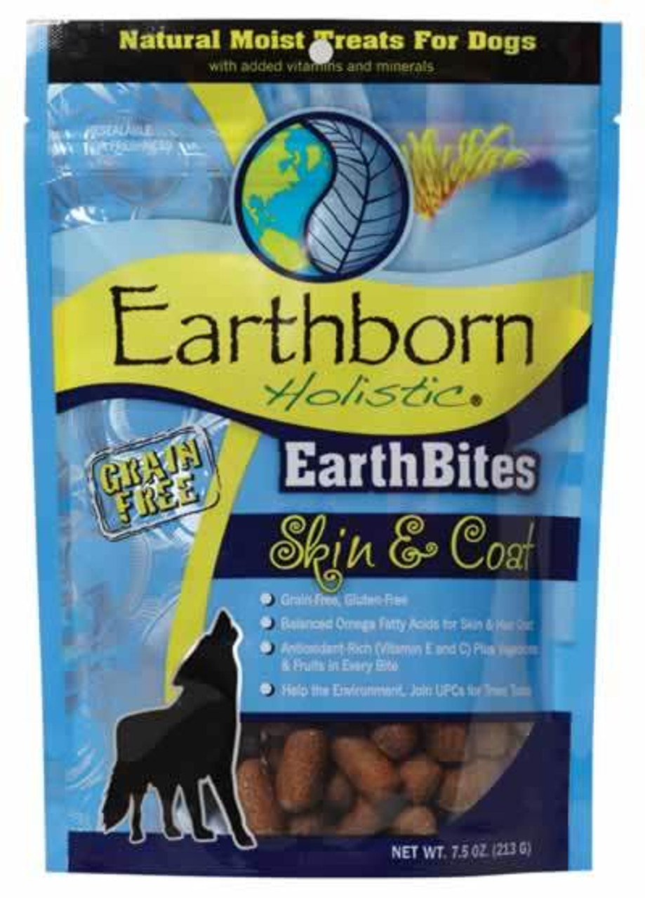 Earthborn Holistic EarthBites Skin and Coat Grain Free Moist Dog Treats