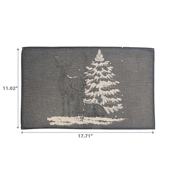 Polyester Placemat Reindeer And Tree