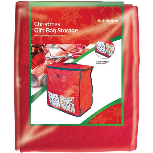 Red Christmas Gift Bag Storage