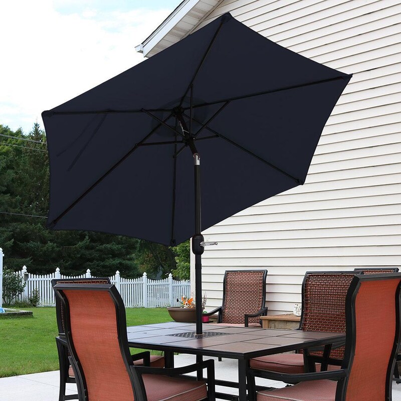 Ultimate Patio 7.5 Ft. Octagonal Aluminum Patio Market Umbrella W/ Crank and Tilt