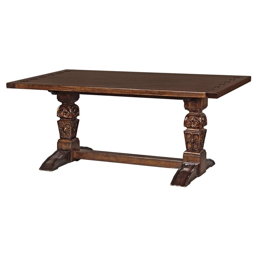 Design Toscano English Gothic Solid Wood Refectory High Table