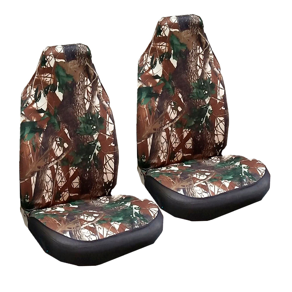 NICEXMAS 2pcs Universal Camouflage Front Seat Cover Bucket Seat Cover Blanket Pad Protectors for Car SUV Truck