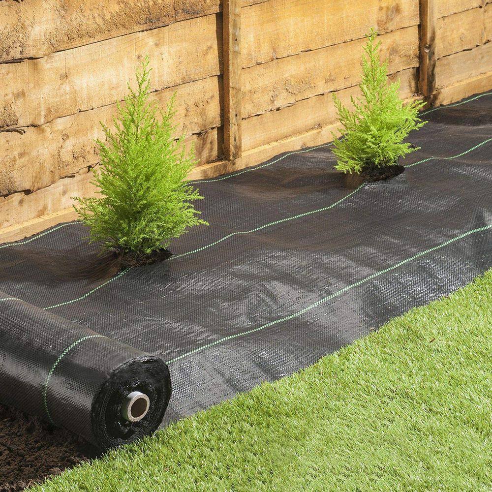 Agfabric 6.5 ft. x 50 ft. Landscape Ground Cover Heavy PP Woven Weed Barrier Soil Erosion Control and UV Stabilized GC3065050BF