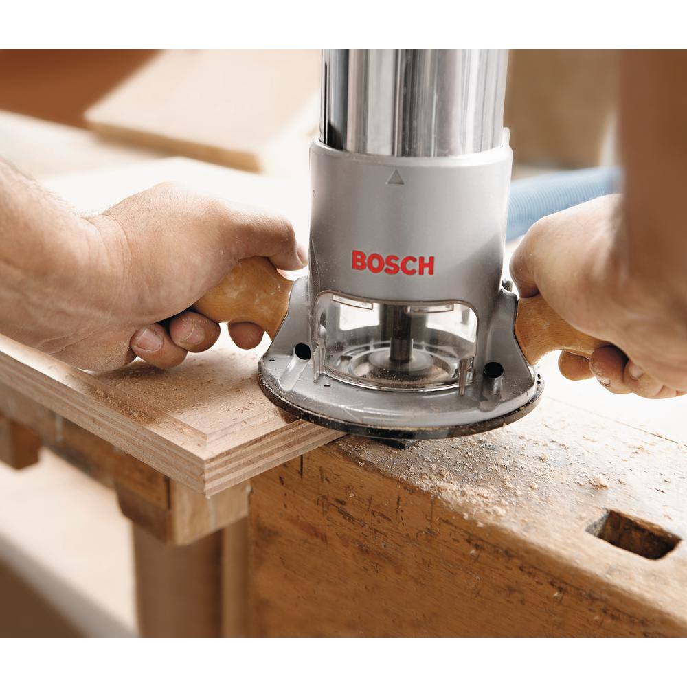 Bosch 11 Amp Corded 1-516 in. Single-Speed Fixed-Base Router Kit (6 Accessories) 1617