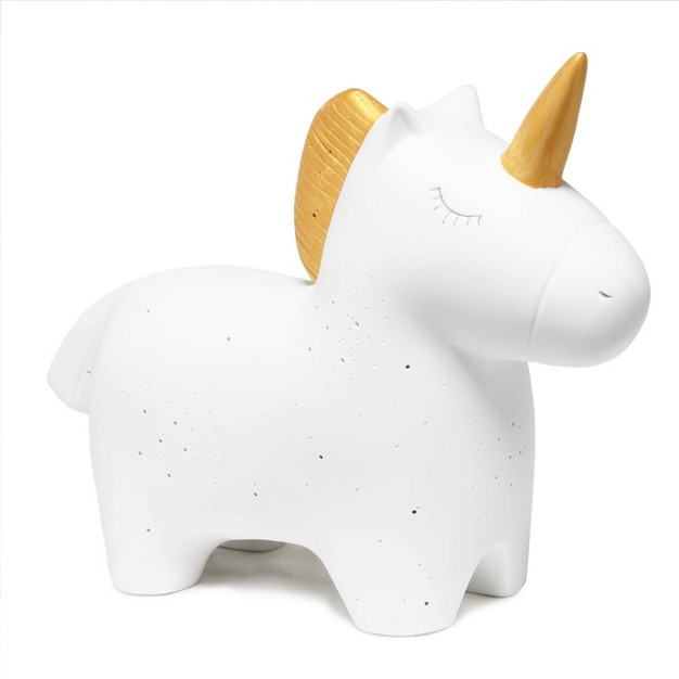 Porcelain Unicorn Shaped Table Lamp White Simple Designs