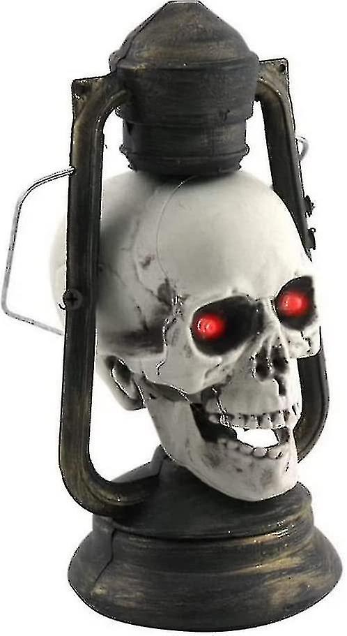 Led Skull Lantern Glowing Eye Chandelier Halloween Lantern Halloween Decorative Props Flickering Skull Lantern