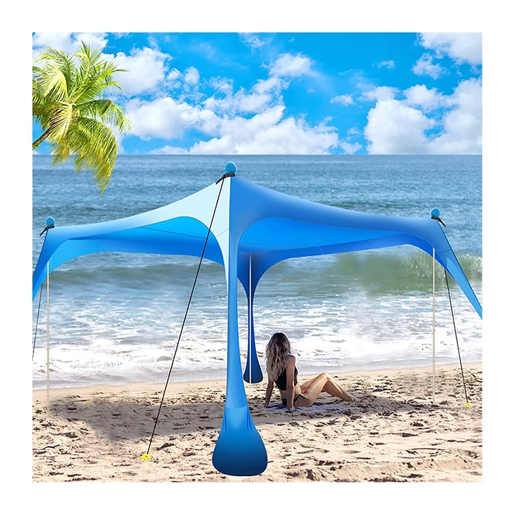 outdoor big canopy tent with sand bags easy up beach /stretch beach tent canopy/shelter for sun