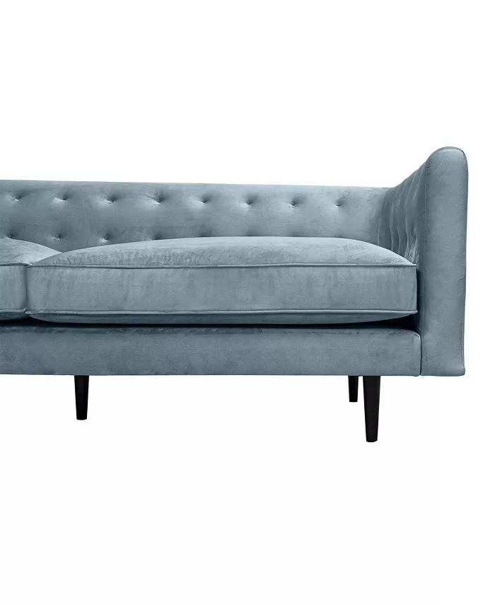 Armen Living Annabelle 80 Velvet with Wood Legs Sofa