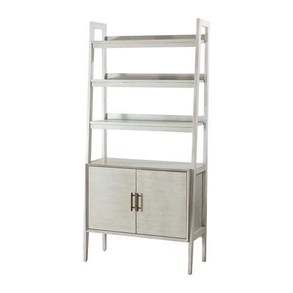 Jozsef 76 H x 36 W Solid Wood Ladder Bookcase PE...